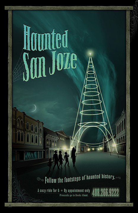 Haunted San Joze promotional poster by David Occhino Design